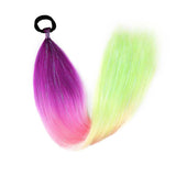 24'' TINSEL PONYTAIL SYNTHETIC HAIR EXTENSIONS PURPLE,PINK,LIME