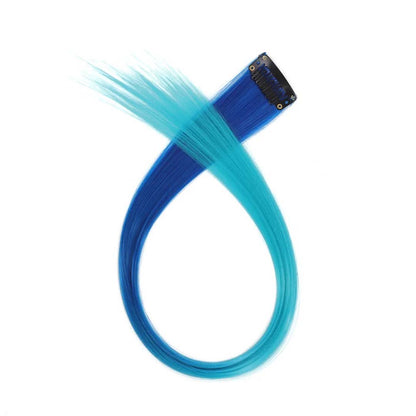 COLOURFUL CLIP-IN HAIR EXTENSIONS RAINBOW STREAKS FOR INSTANT HIGHLIGHTS