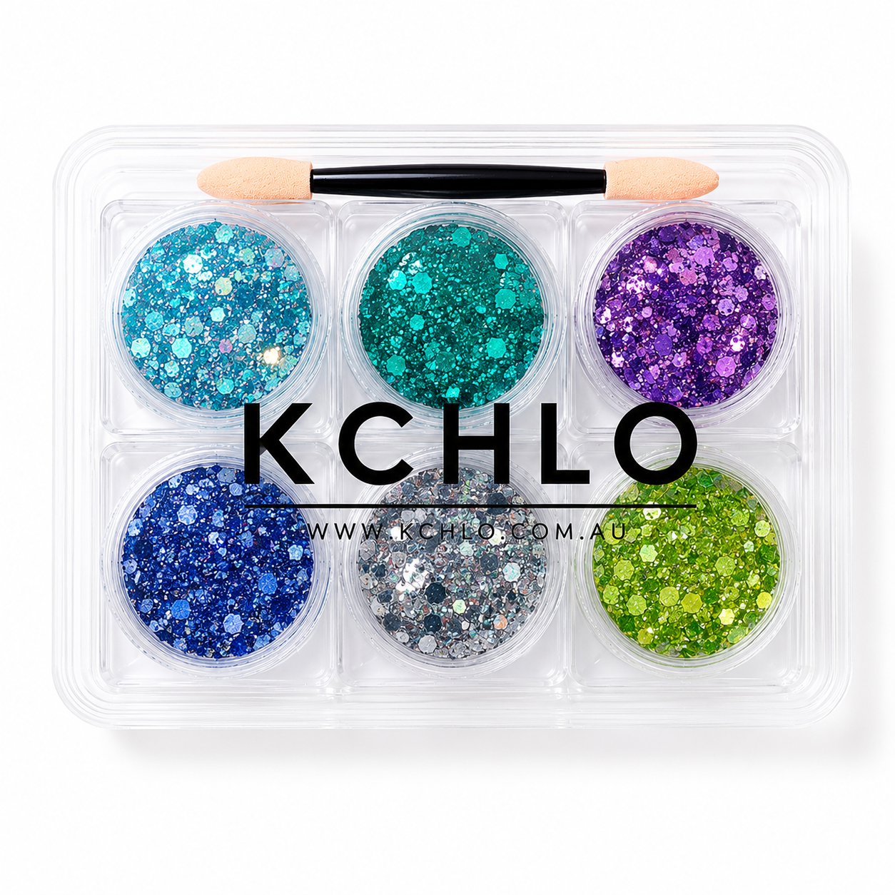 MINT MAMBO HAIR, FACE &amp; BODY GLITTER GEL 6 COLORS
