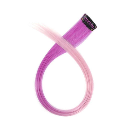 LILAC &amp; PINK CLIP-IN HAIR EXTENSION TWO-TONE STREAK HIGHLIGHT