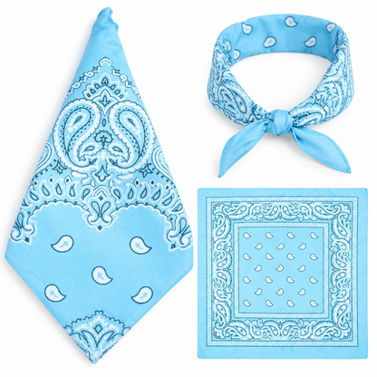 100% COTTON PAISLEY BANDANA HEAD SCARF