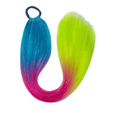 24'' TINSEL PONYTAIL SYNTHETIC HAIR EXTENSIONS LAKE BLUE,ROSE,LIME