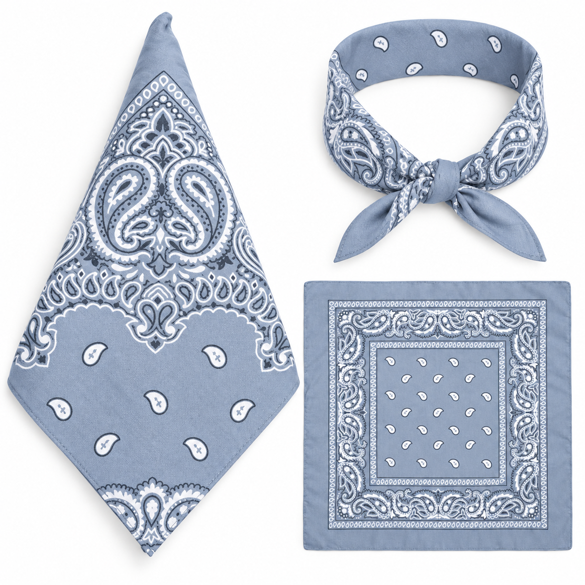 100% COTTON PAISLEY BANDANA HEAD SCARF