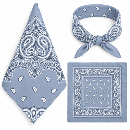 100% COTTON PAISLEY BANDANA HEAD SCARF