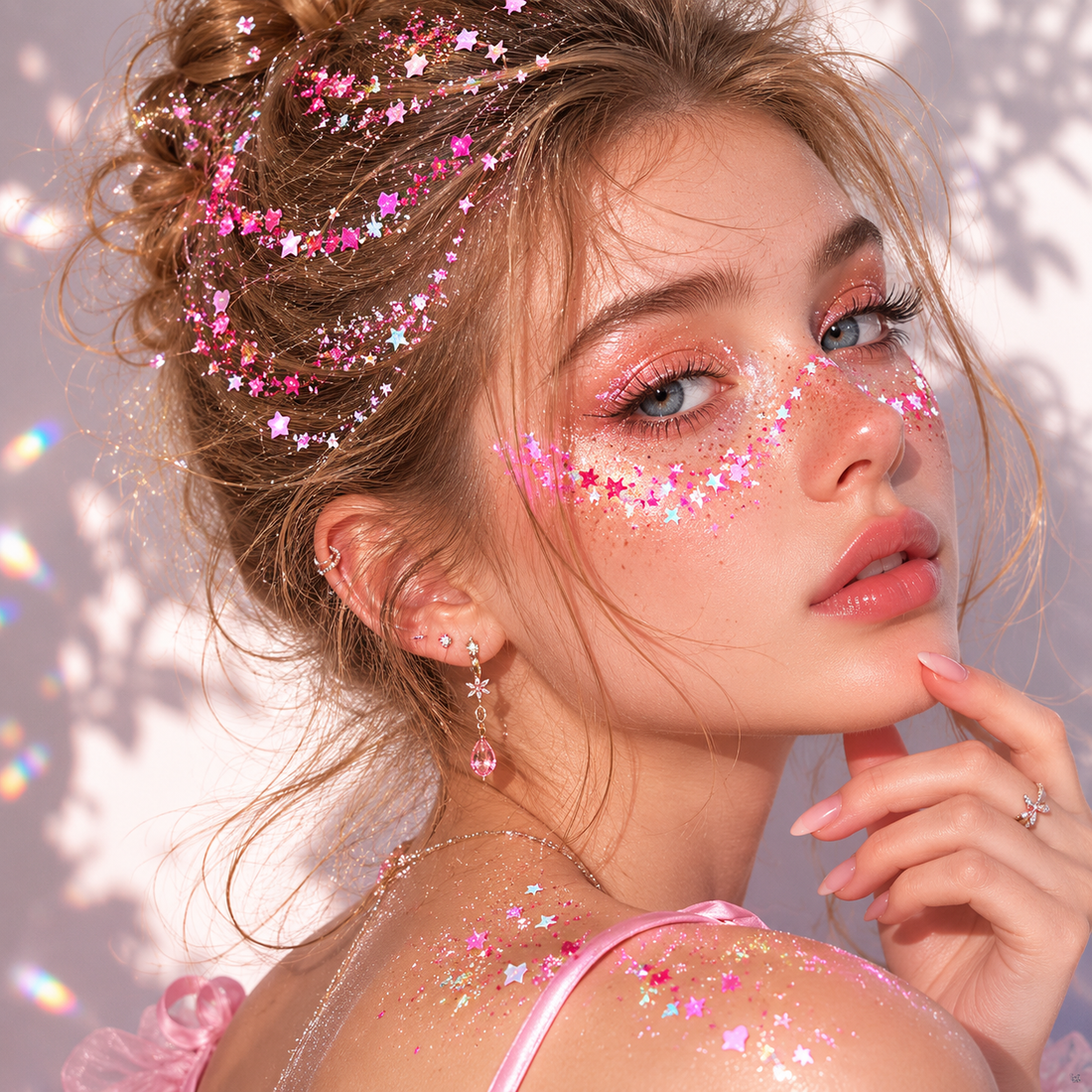 FAIRY BLUSH HAIR, FACE &amp; BODY GLITTER GEL 6 COLORS