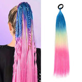 24'' TINSEL PONYTAIL SYNTHETIC HAIR EXTENSIONS BLUE,BEIGE,PINK