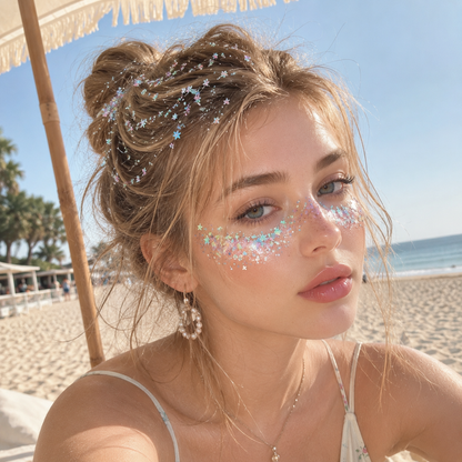 MOON DUST HAIR, FACE &amp; BODY GLITTER GEL 6 COLORS