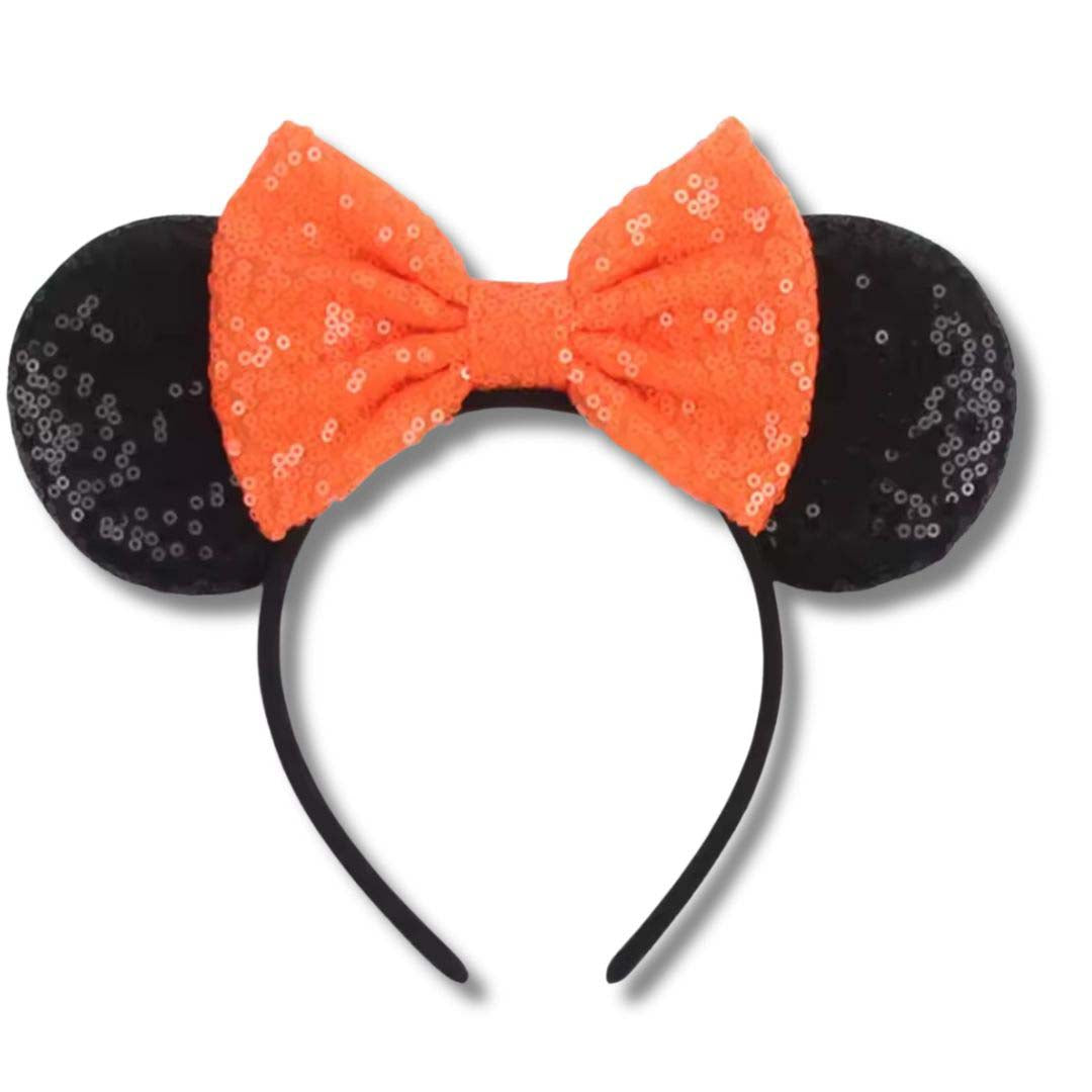 Halloween Sequin Ears Headband with Bow