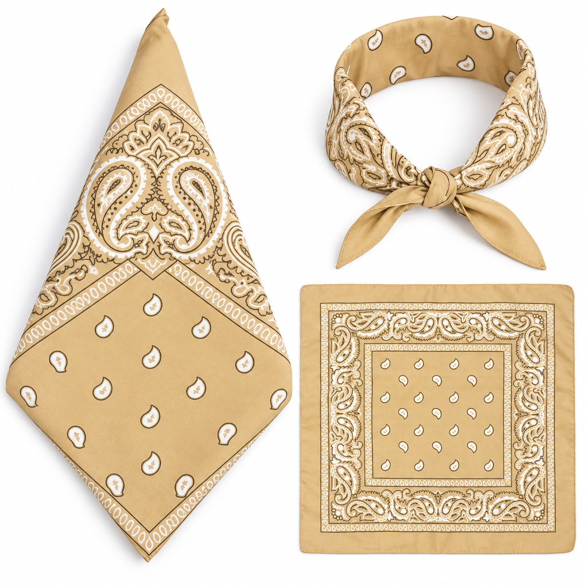 100% COTTON PAISLEY BANDANA HEAD SCARF