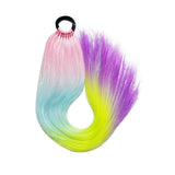 24'' TINSEL PONYTAIL SYNTHETIC HAIR EXTENSIONS PINK,AQUA,LIME,PURPLE