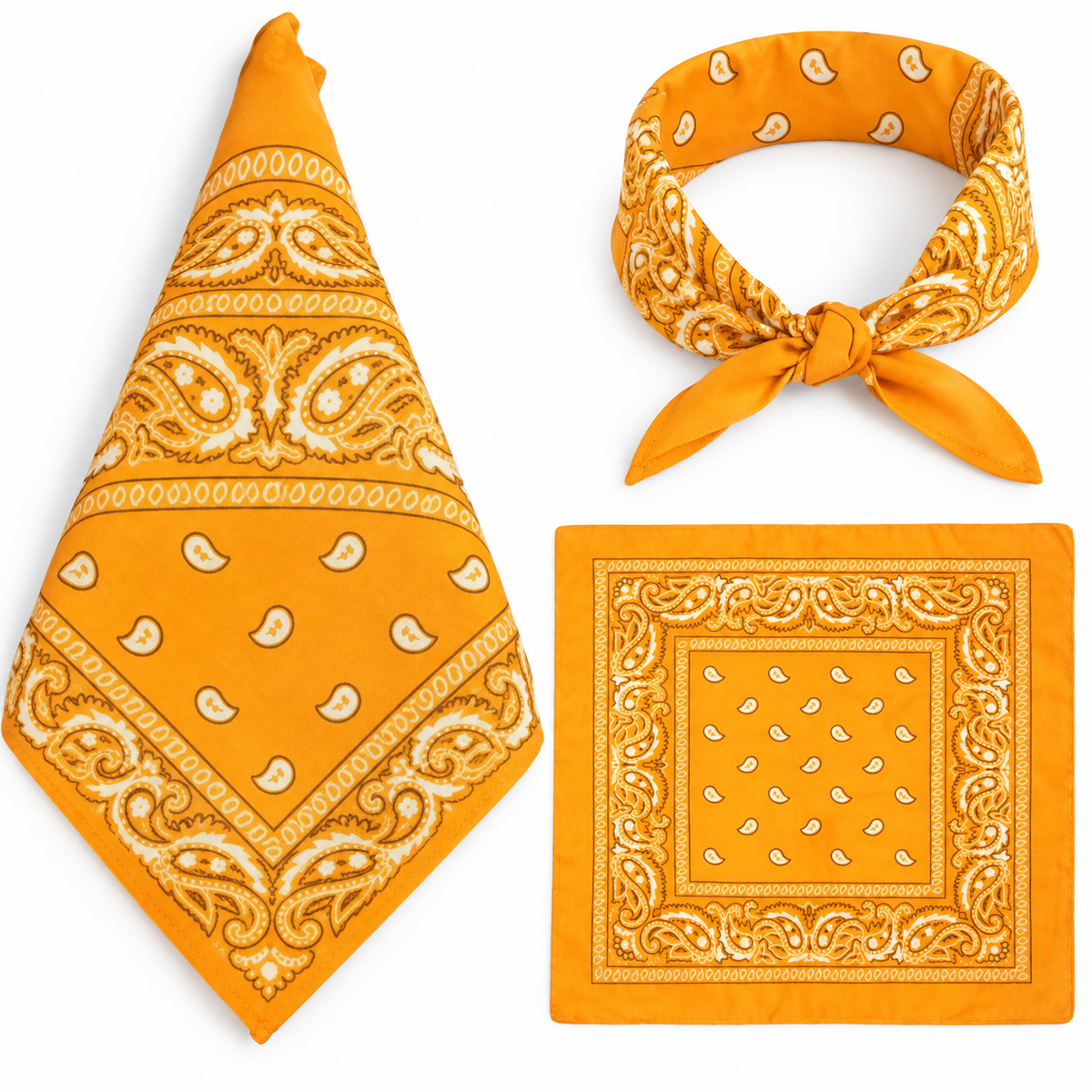 100% COTTON PAISLEY BANDANA HEAD SCARF