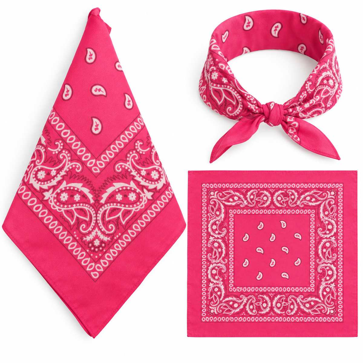 100% COTTON PAISLEY BANDANA HEAD SCARF