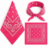Rose 100% cotton paisley bandana head scarf on a white background.