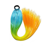 24'' TINSEL PONYTAIL SYNTHETIC HAIR EXTENSIONS LIGHT BLUE,GREEN,YELLOW,ORANGE