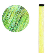 TRANSPARENT YELLOW CLIP IN HAIR EXTENSIONS LONG SYNTHETIC COLORED HIGHLIGHTS