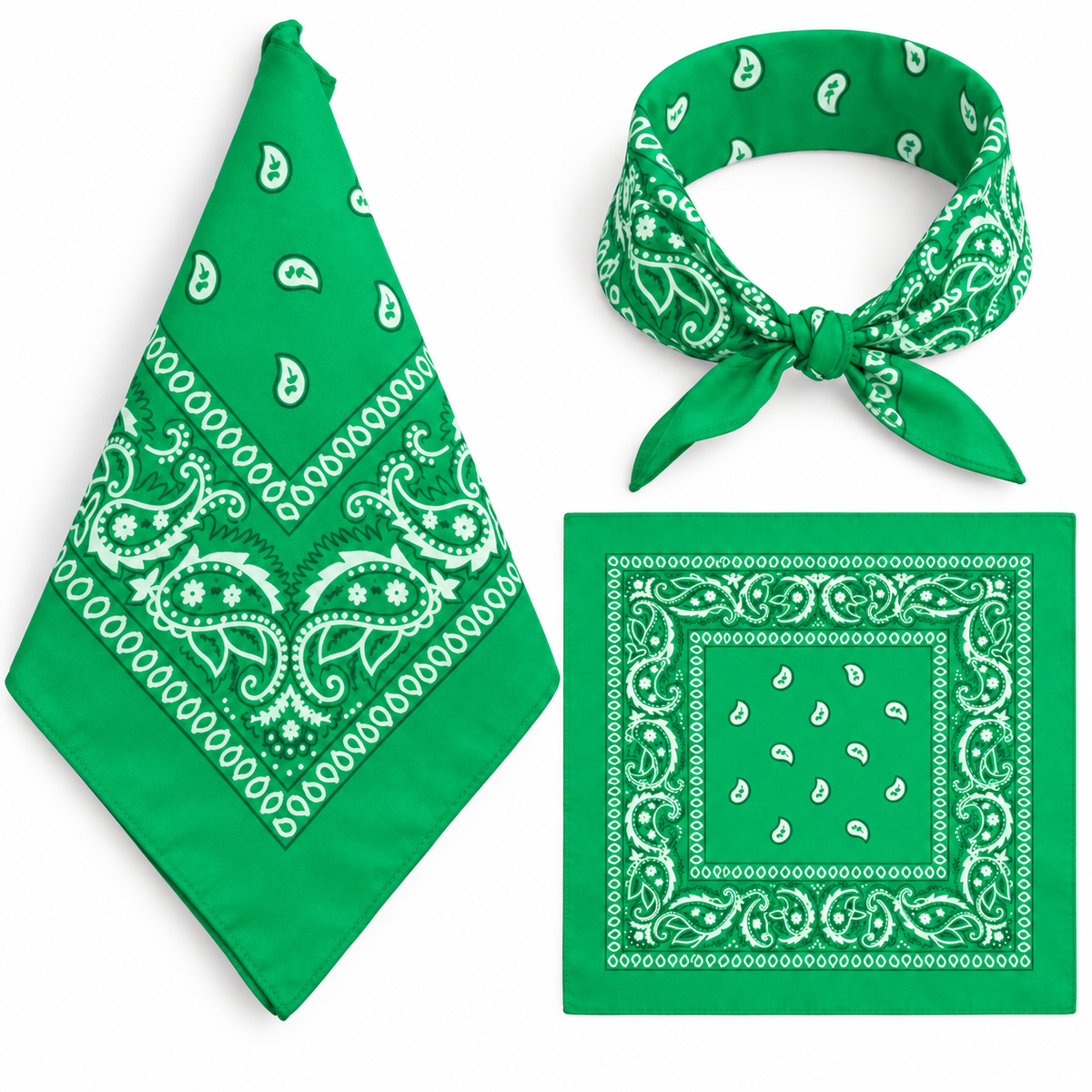 100% COTTON PAISLEY BANDANA HEAD SCARF