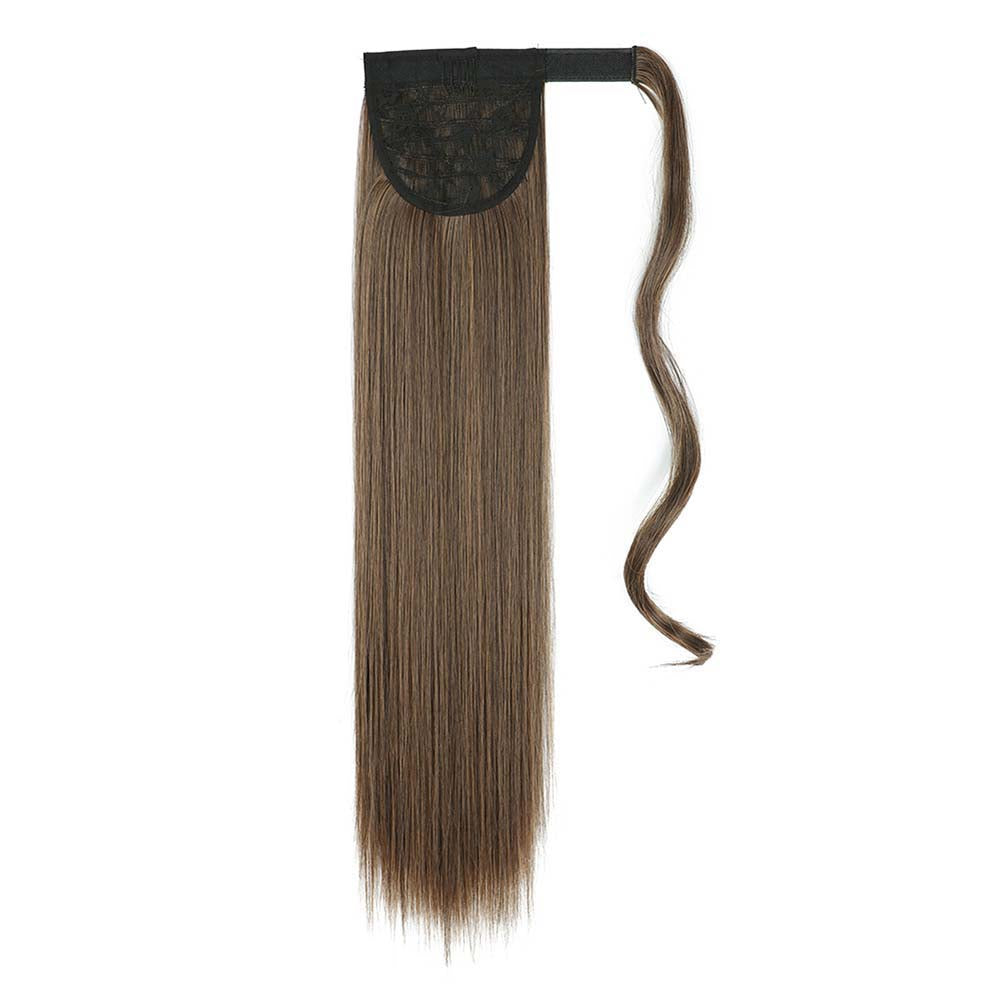 AUBURN BROWN SYNTHETIC STRAIGHT PONYTAIL HAIR EXTENSION