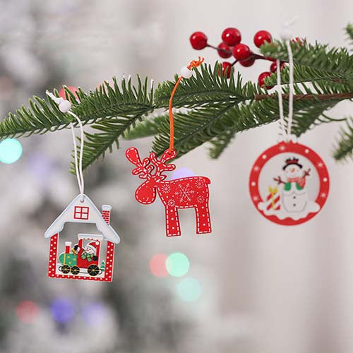 12Pcs Christmas Xmas Tree Ornaments Decorations Party Hanging Craft Pendant Gift