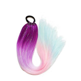 24'' TINSEL PONYTAIL SYNTHETIC HAIR EXTENSIONS PURPLE,LIGHT PURPLE,PINK,AQUA