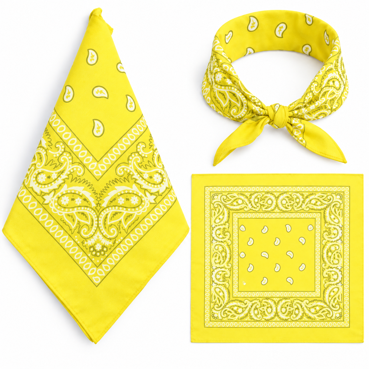 100% COTTON PAISLEY BANDANA HEAD SCARF