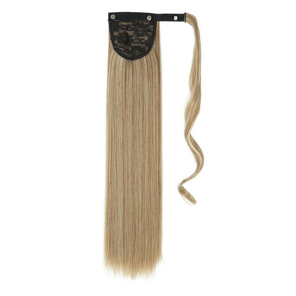 NEUTRAL BROWN SYNTHETIC STRAIGHT PONYTAIL HAIR EXTENSION