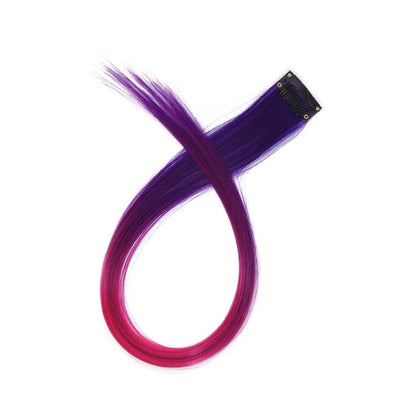 COLOURFUL CLIP-IN HAIR EXTENSIONS RAINBOW STREAKS FOR INSTANT HIGHLIGHTS