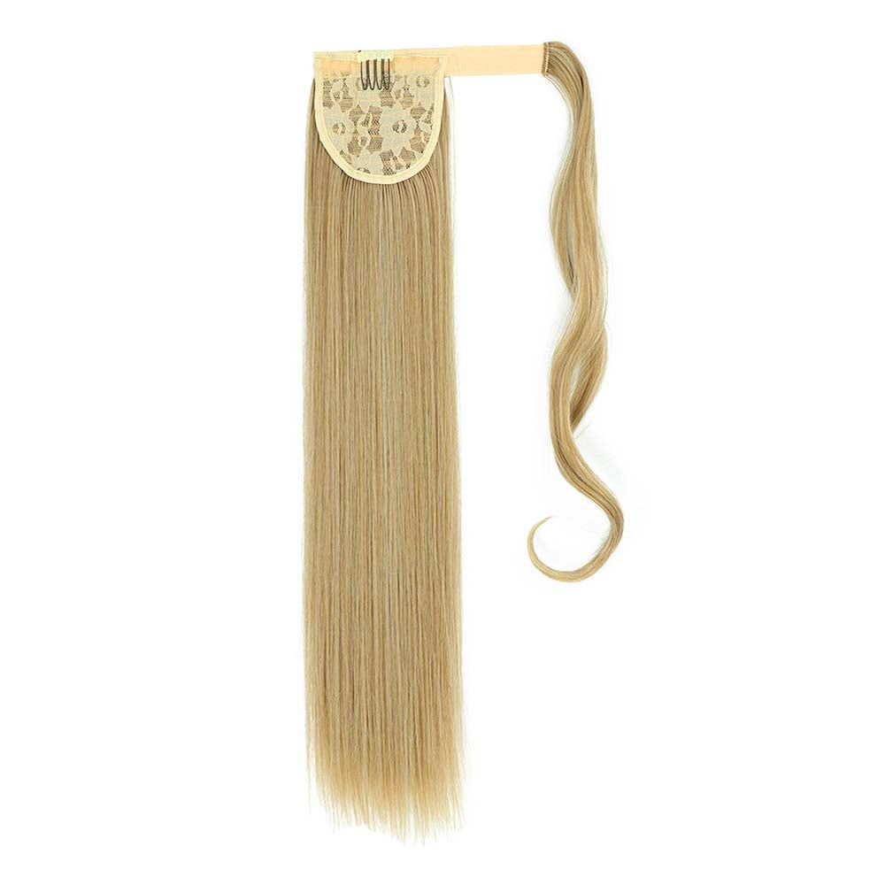 HONEY GOLDEN BLONDE SYNTHETIC STRAIGHT PONYTAIL HAIR EXTENSION