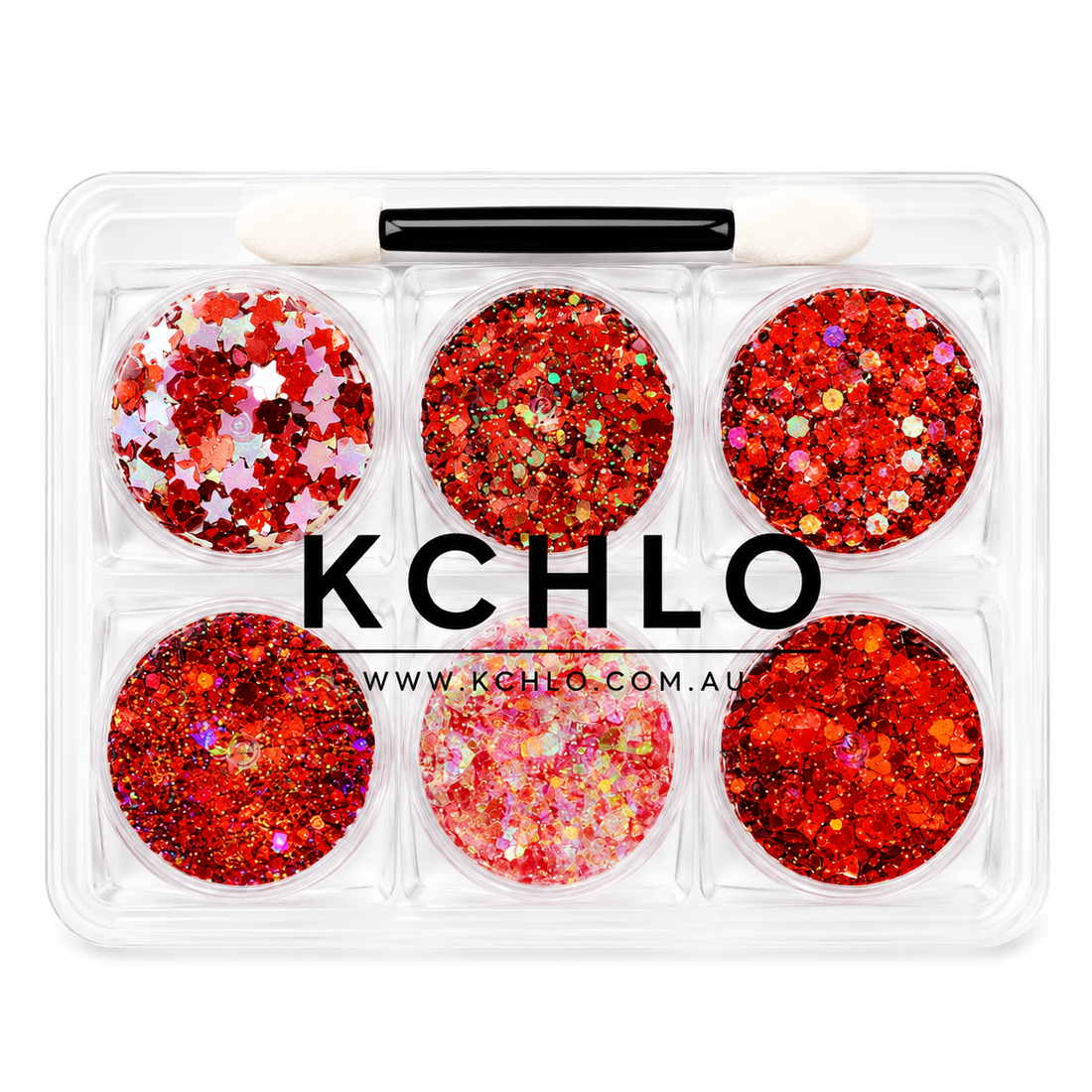 RUBY SPARK HAIR, FACE &amp; BODY GLITTER GEL 6 COLORS