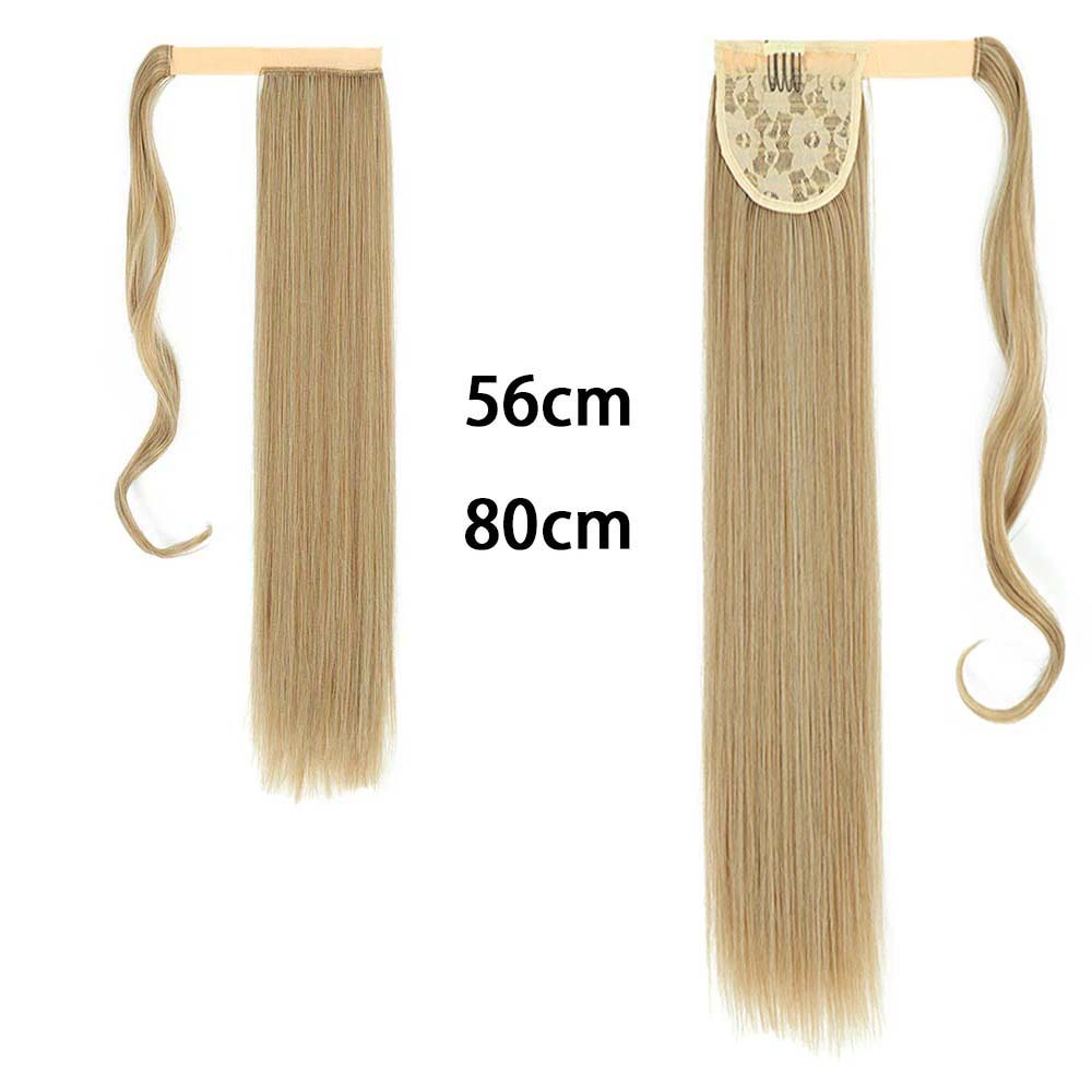 HONEY GOLDEN BLONDE SYNTHETIC STRAIGHT PONYTAIL HAIR EXTENSION