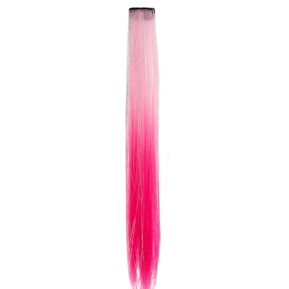 PINK &amp; ROSE 40CM TINSEL CLIP IN HAIR EXTENSIONS HAIR HIGHLIGHTS