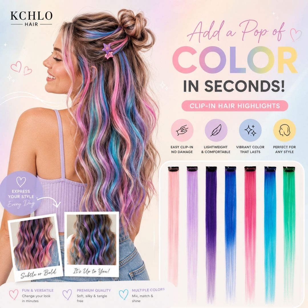 CLIP IN HAIR EXTENSIONS HAIR HIGHLIGHTS