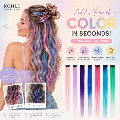 CLIP IN HAIR EXTENSIONS HAIR HIGHLIGHTS