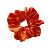 15cm Orange Oversize Large Scrunchies Silk Satin Elastic Hair Hair Bands Rope Tie Ponytail