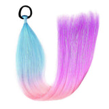 24'' TINSEL PONYTAIL SYNTHETIC HAIR EXTENSIONS LIGHT BLUE,PINK,PURPLE