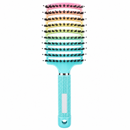RAINBOW DETANGLING HAIR BRUSH SCALP MASSAGE VENTED BRUSH