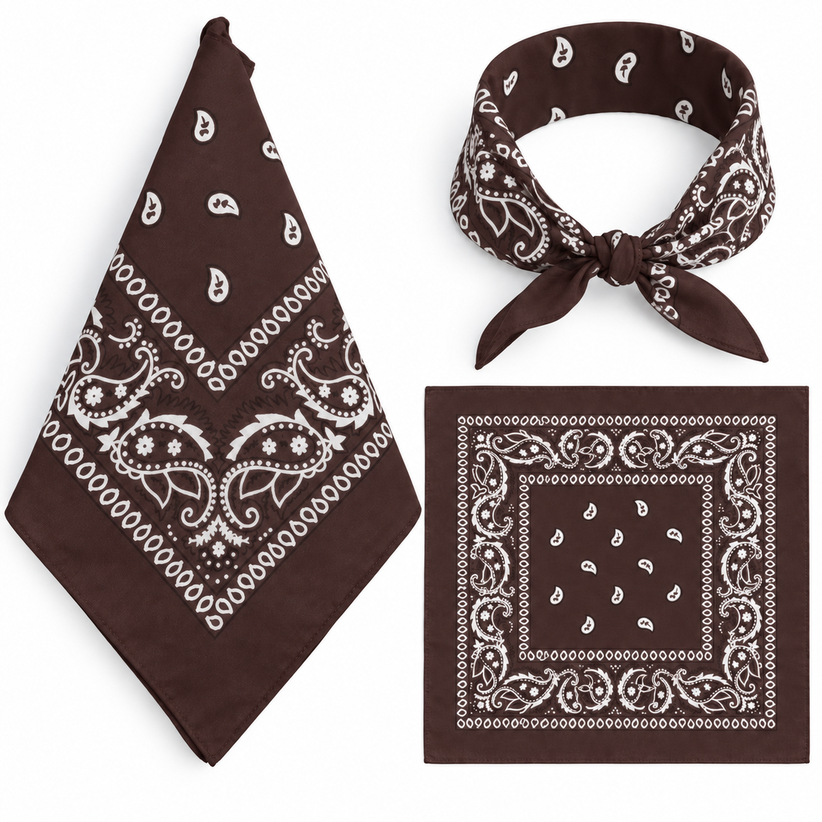 100% COTTON PAISLEY BANDANA HEAD SCARF