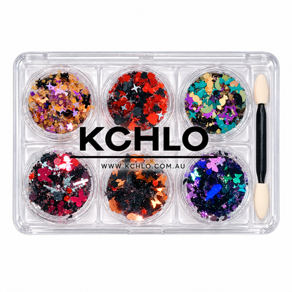 HALLOWEEN NIGHT HAIR, FACE &amp; BODY GLITTER GEL 6 COLORS