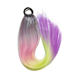 24'' TINSEL PONYTAIL SYNTHETIC HAIR EXTENSIONS GRAY,PINK,LIME,PURPLE