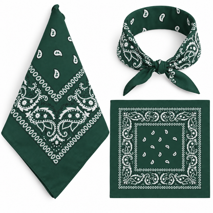 100% COTTON PAISLEY BANDANA HEAD SCARF