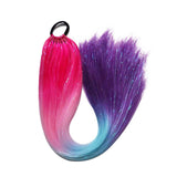 24'' TINSEL PONYTAIL SYNTHETIC HAIR EXTENSIONS ROSE,PINK,LIGHT BLUE,PURPLE