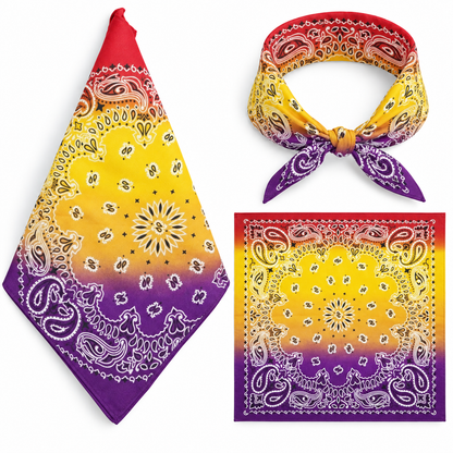 100% COTTON PAISLEY BANDANA HEAD SCARF