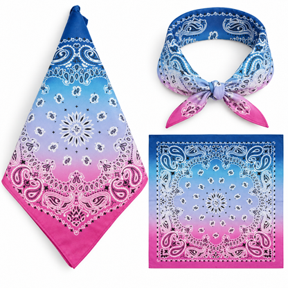 100% COTTON PAISLEY BANDANA HEAD SCARF