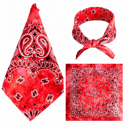 100% COTTON PAISLEY BANDANA HEAD SCARF