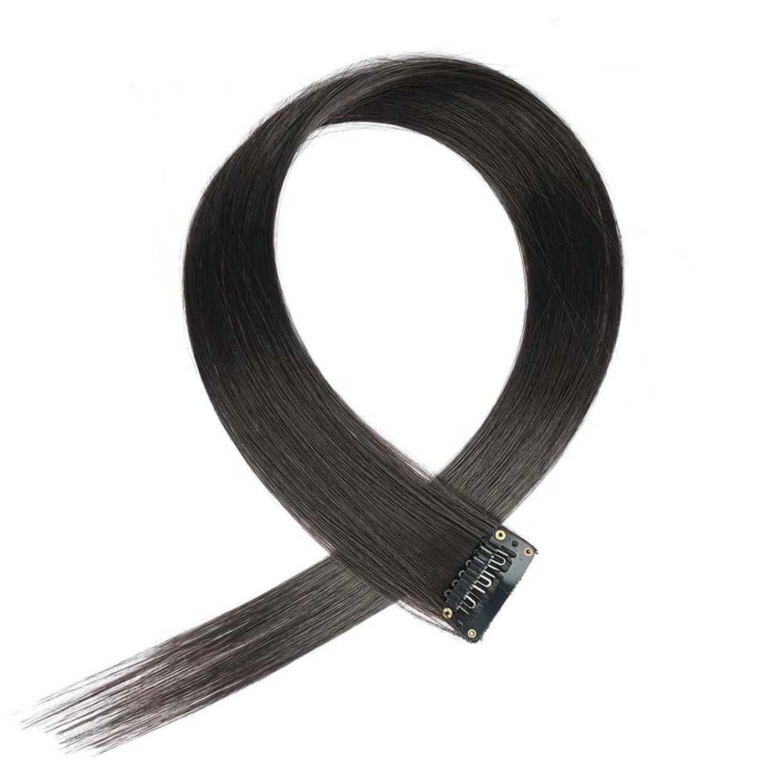 BLACK CLIP IN HAIR EXTENSIONS HAIR HIGHLIGHTS