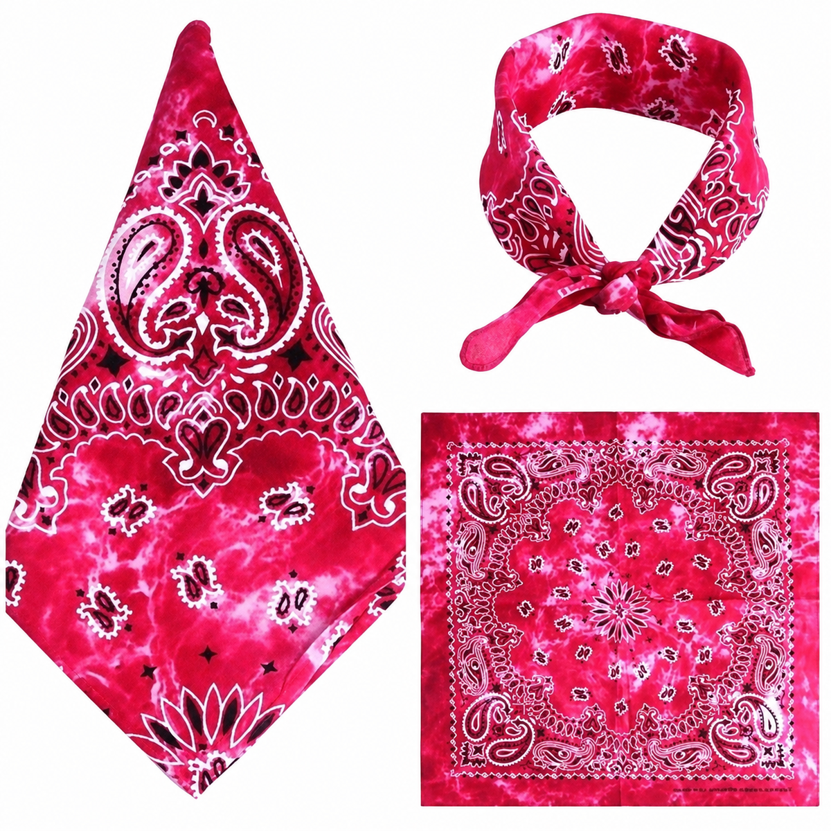100% COTTON PAISLEY BANDANA HEAD SCARF