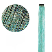 MINT CLIP IN HAIR EXTENSIONS LONG SYNTHETIC COLORED HIGHLIGHTS