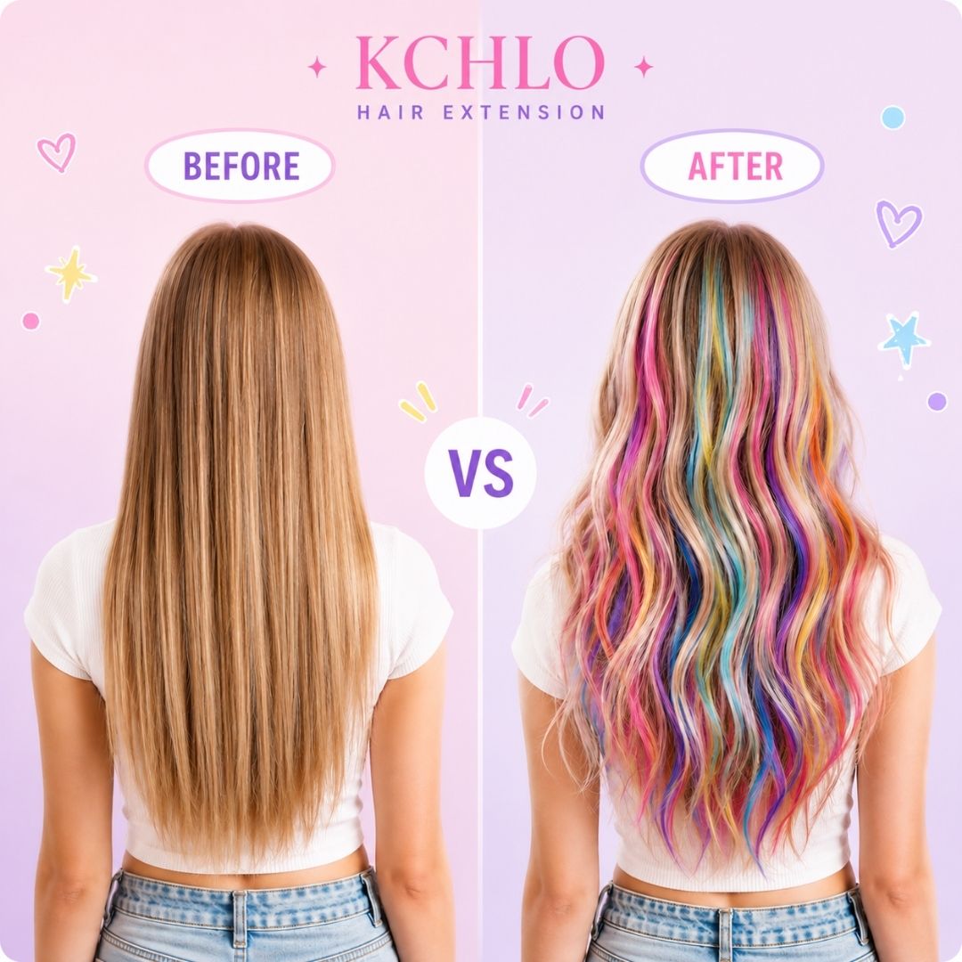 CLIP IN HAIR EXTENSIONS HAIR HIGHLIGHTS