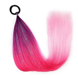 24'' TINSEL PONYTAIL SYNTHETIC HAIR EXTENSIONS PURPLE,ROSE,PINK