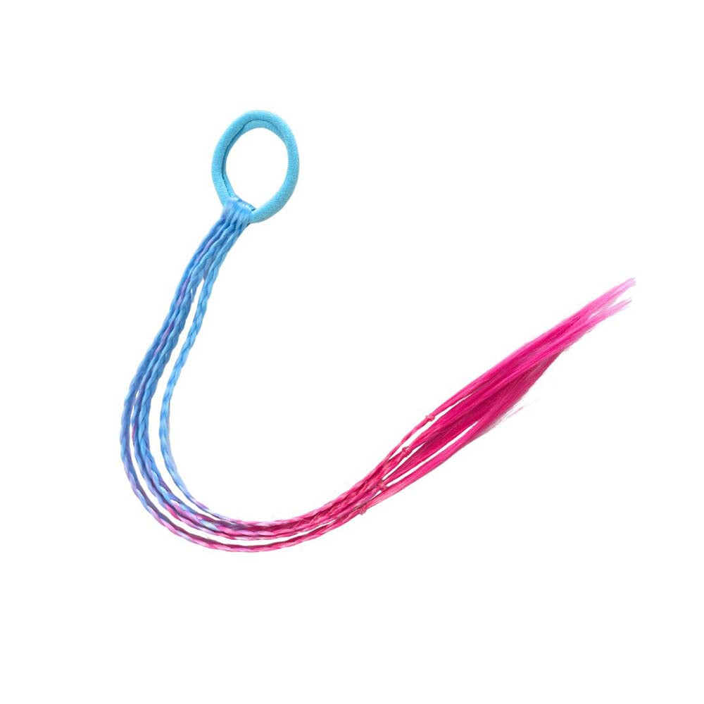 2PCS 40CM BLUE & ROSE CRAZY HAIR DAY COLORED BRAIDS HAIR EXTENSIONS