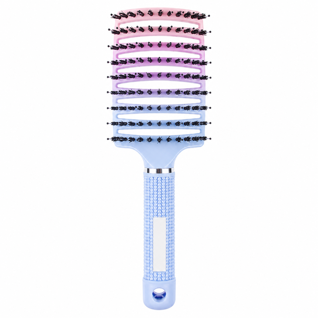 RAINBOW DETANGLING HAIR BRUSH SCALP MASSAGE VENTED BRUSH